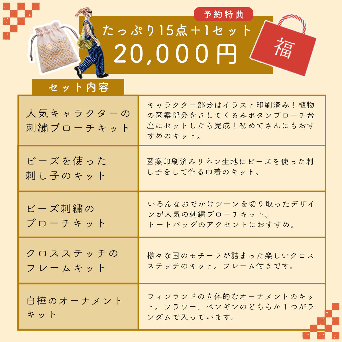 
                  
                    【予約販売】2025年福袋「Happy CRAFTING Bag」20,000円（税別）
                  
                