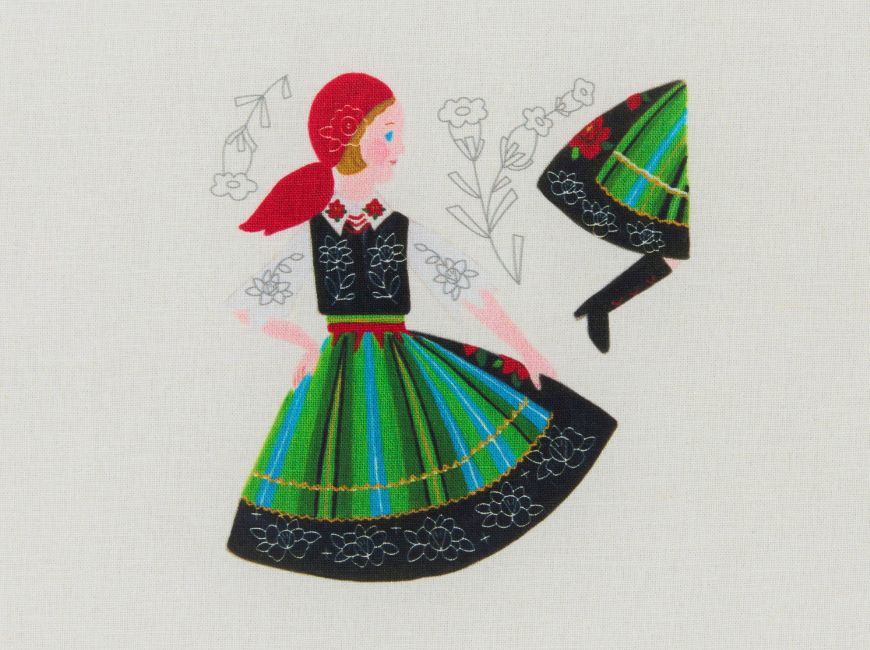 
                  
                    民族衣装の刺繍フレーム「ポーランド」
                  
                