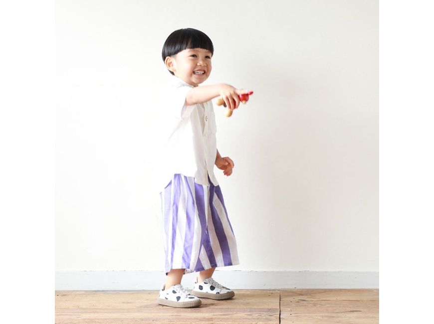 
                  
                    パターンファブリック　こどもまいにちパンツ（ベーシックストライプ　桔梗色）Mサイズ（130～140cm）
                  
                