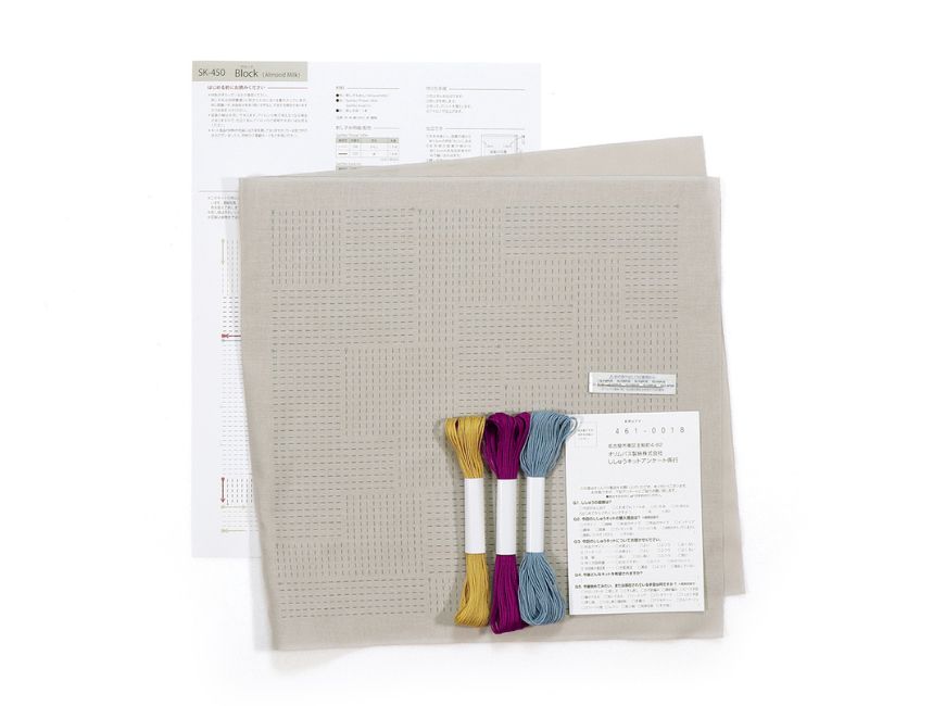 
                  
                    Sashiko Textile lab  花ふきんキット　Block（Almond Milk）
                  
                