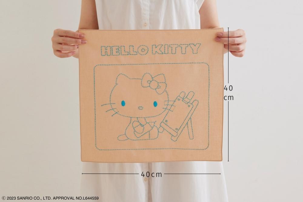 ハローキティ 刺し子のフリークロス＜お絵描きキティ＞