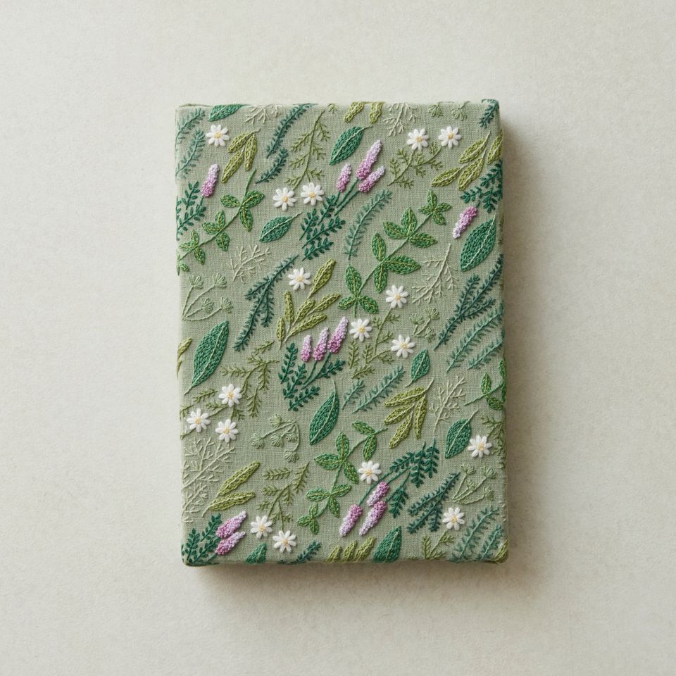 CRAFTING | yulaさんの刺繍パネル〈ハーブシャワー〉