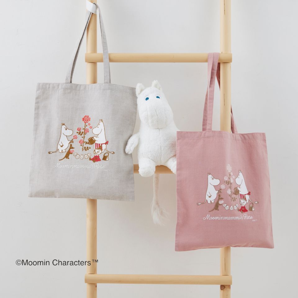 CRAFTING | 【ラッピング材料つき】ムーミン 刺しゅうトートバッグ〈ストロベリークリーム〉（Moominmamma's Rose）