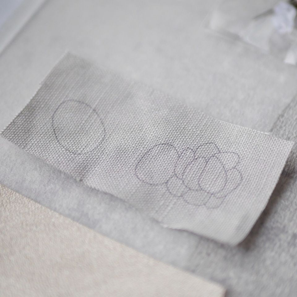 linen chouchoイヤリング刺繍キット(桜ピンク)