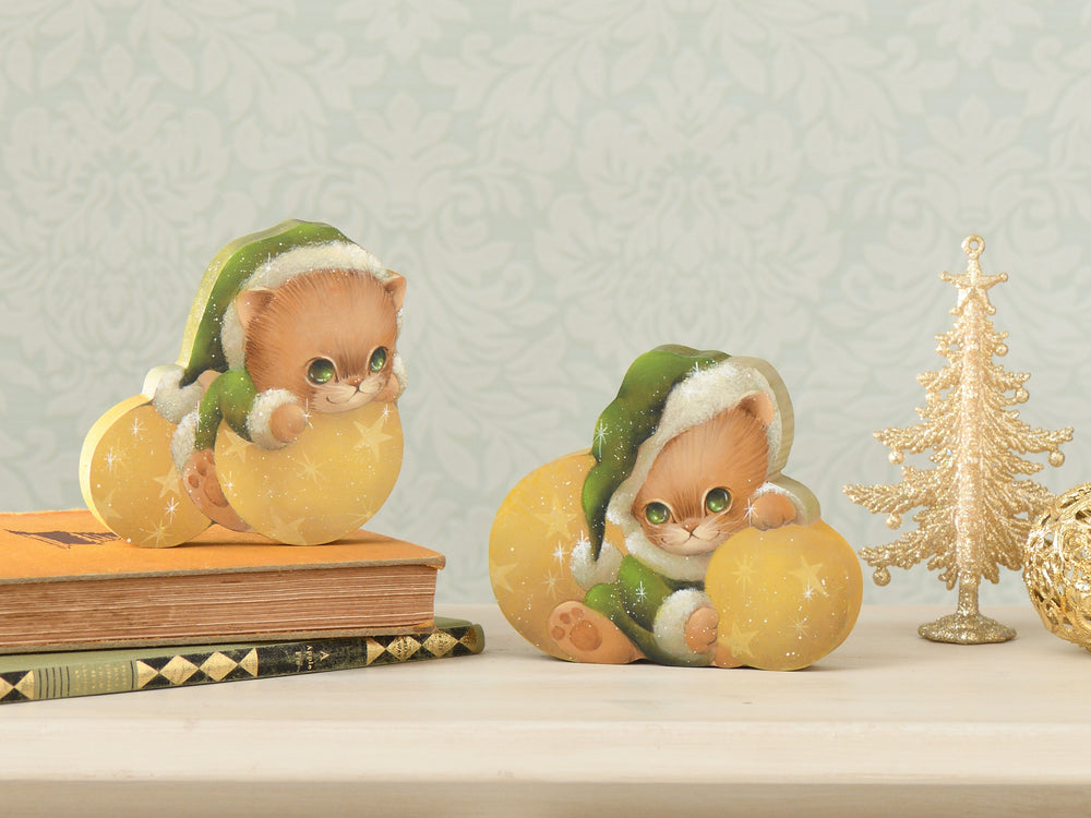 瀬戸山桂子の「Les chatons de Noël クリスマスの子猫」を描く
