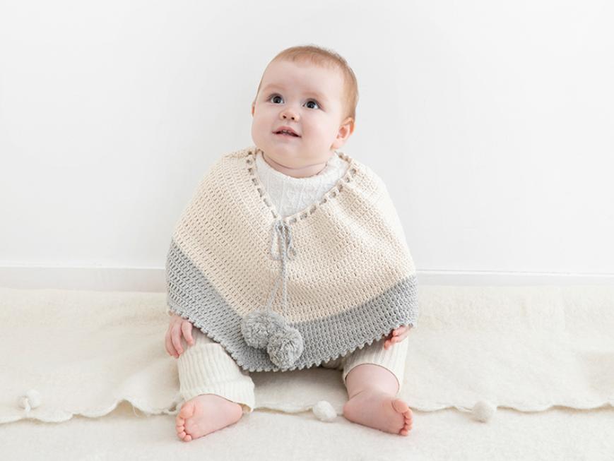 CRAFTING | 肌に優しいコットン糸で作る ベビーポンチョ 