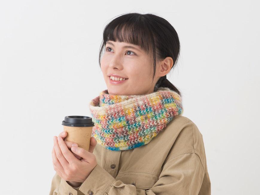 
                  
                    カラフルモヘアのスヌード
                  
                