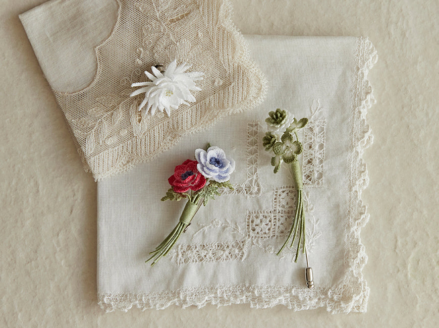 CRAFTING | ルナヘヴンリィさんのかぎ針編みのお花アクセサリー