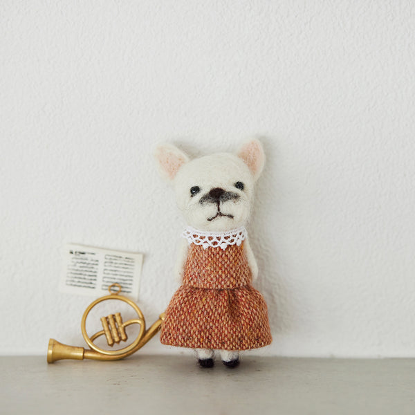 ハンドメイド 羊毛フェルト フレンチブルドック